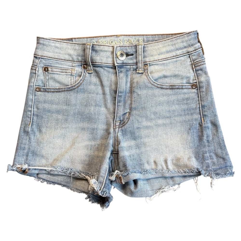 American Eagle Super Super Stretch Hi-Rise Shortie Jean Shorts Size 2